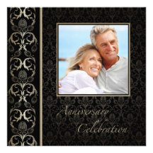 Invitation d'anniversaire de photo d'opulence