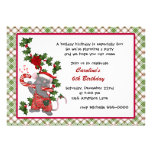 Invitation d'anniversaire de souris de Noël
