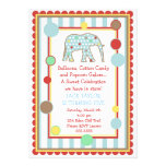 Invitation d'anniversaire d'éléphant de cirque