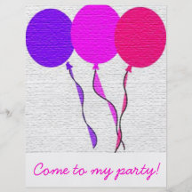 Invitation d'anniversaire prospectus en couleur