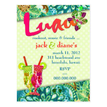 INVITATION de 311-LIVELY LUAU Carte Postale