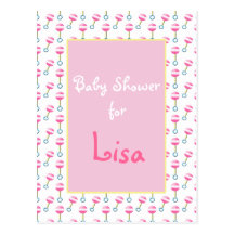 Invitation de baby shower carte postale