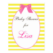 Invitation de baby shower carte postale