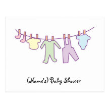 Invitation de baby shower cartes postales