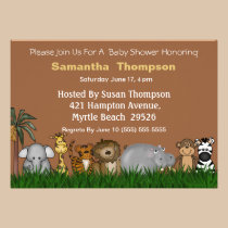 Invitation de baby shower d'amis de jungle de safa invitations