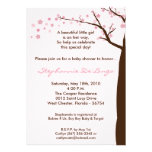 invitation de baby shower d'arbre des fleurs de ce