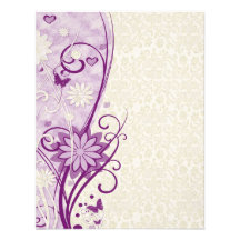Invitation de baby shower de fleur et de papillon