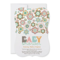 Invitation de baby shower de fleurs de fleurs de m