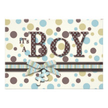 Invitation de baby shower de garçon