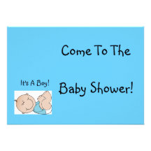 Invitation de baby shower de garçon bleu