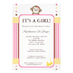 invitation de baby shower de jungle de rose de sin