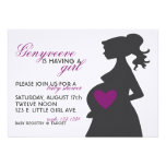 Invitation de baby shower de l'OMBRE de la MAMAN