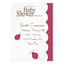 Invitation de baby shower de Madame Bug