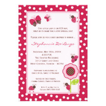 invitation de baby shower de Madame Bug de jardin 