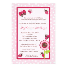invitation de baby shower de Madame Bug de jardin 