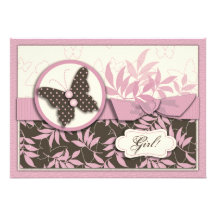 Invitation de baby shower de papillon