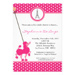 invitation de baby shower de Paris de caniche de r