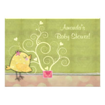 Invitation de baby shower de poussin