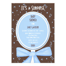 Invitation de baby shower de surprise -- Bleu