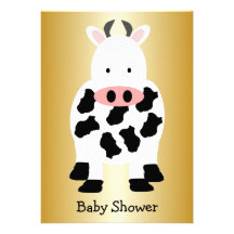 Invitation de baby shower de vache