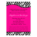 invitation de baby shower d'impression de zèbre de