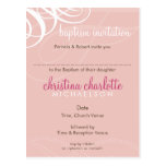 INVITATION DE BAPTÊME : : mode 1 de concepteur Carte Postale