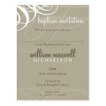 INVITATION DE BAPTÊME : : mode 9 de concepteur Carte Postale