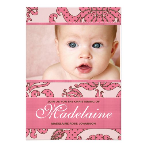 Invitation de baptême pour le bébé