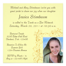 Invitation de bat mitzvah