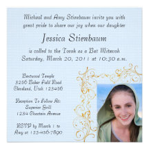 Invitation de bat mitzvah