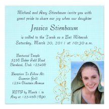 Invitation de bat mitzvah