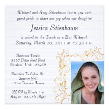 Invitation de bat mitzvah