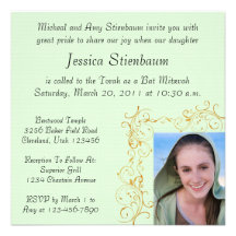 Invitation de bat mitzvah