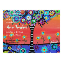 Invitation de bat mitzvah de barre