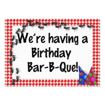 Invitation de BBQ d'anniversaire d'été