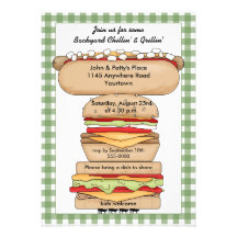 Invitation de BBQ de jardin