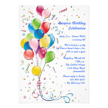 Invitation de bouquet de ballon