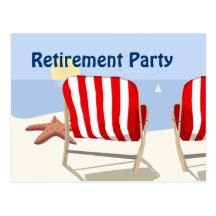 Invitation de carte postale de partie de retraite 