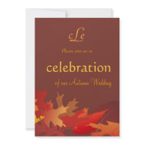Invitation de célébration de mariage d'automne