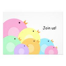 Invitation de chasse à oeufs de poussins de Pâques
