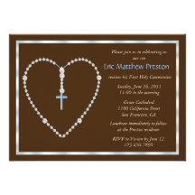 Invitation de coeur de chapelet