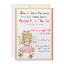 Invitation de considérant de la danse de la fille 
