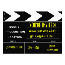 Invitation de coutume de panneau de clapet de film