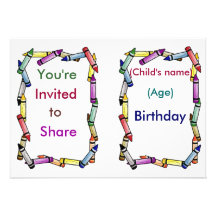 Invitation de crayon - personnalisable