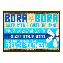 Invitation de destination de BORA BORA