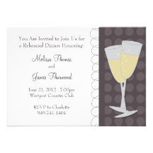 Invitation de dîner de répétition de mariage