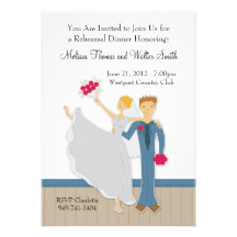 Invitation de dîner de répétition de mariage