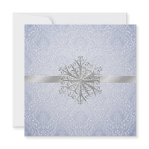 Invitation de dîner de répétition de mariage d'hiv