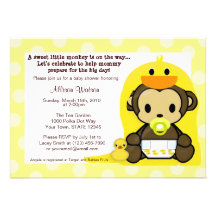Invitation de douche de Bath de Duckie de bébé de 