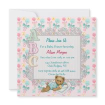 Invitation de douche de nounours d'ABC